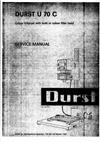 Durst U 70 manual. Camera Instructions.